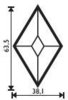 Facette Rhombus 38,1 x 63,5 mm