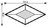 Facette Rhombus Eisblume 50,8 x 101,6 mm