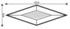 Facette Rhombus Eisblume 50,8 x 152,4  mm